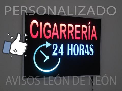 1 Remate AVISO letrero luminoso LED 40X30CM ULTIMAs UNIDADes STOCK