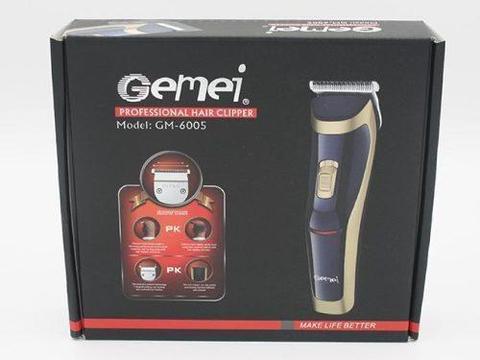 Gemei Gm6005 Rechargeable Electric Hair Trimmer Clipper Hea