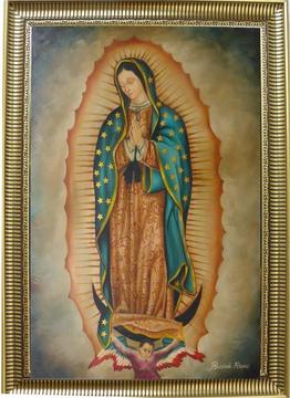 cuadro al oleo Virgen de Guadalupe