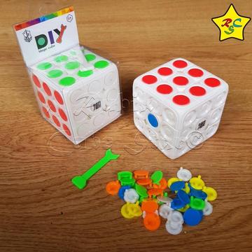 Cubo Rubik 3x3 Dot Circulos Kungfu Cube Tapas Tiled Blanco