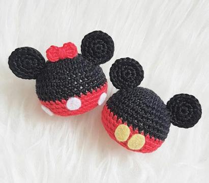 Llaveros de Mickey Mouse a Crochet!!