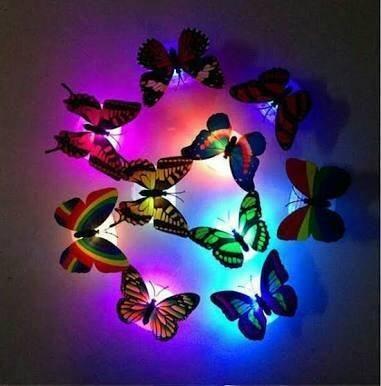 Led Mariposa Pegatinas Luz De La Noche