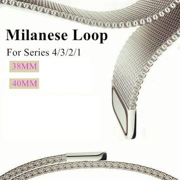 Correa milanese loop 38 40mm silver para Apple Watch