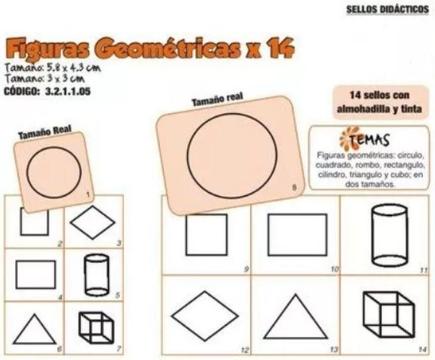 Sellos Didácticos Figuras Geométricas X 14