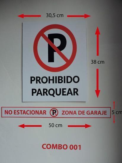 Aviso Prohibido Parquear 30,5X38 Cm Señalización