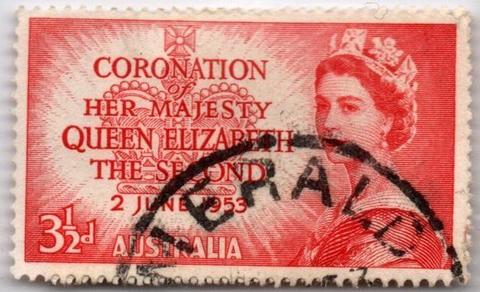 AUSTRALIA. ESTAMPILLA. 3,5 PENCE. 1953 MAY 25. ESTADO 7 DE 10. VALOR 600