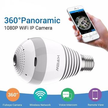 Camara Ip Wifi Hd 1080p Bombillo 360º Vision Nocturna