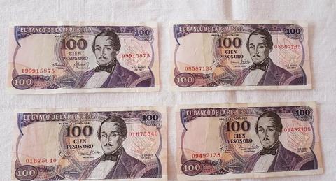 Billete de 100 Pesos Oro Colombiano