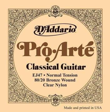 Encordado Guitarra Acústica Clásica Nylon Daddario Pro Arte