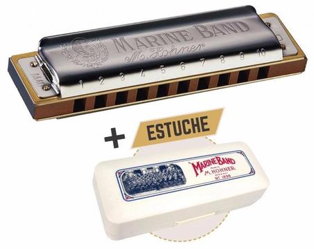 Armonica Clave Re Marine Band D Hohner Con Metodo Profesion