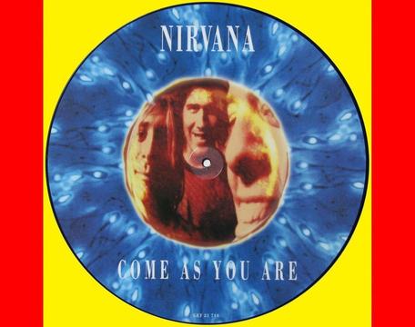 * COME AS YOU ARE Nirvana Picture Disc acetato vinilo Lps singles musica para tornamesas DJ tocadiscos deejays bares
