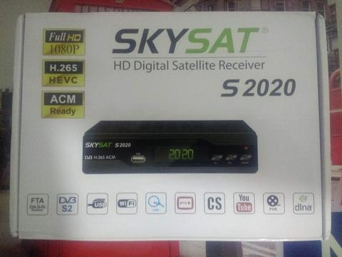 skysat s2020 acm, doble turner, biss, power vu con antena wifi incluida. ws 318-8575820