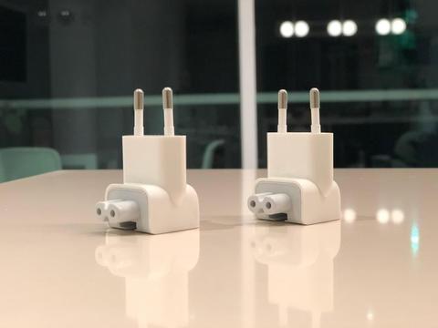 2 Conectores enchufe EU para adaptador/cargador computador Apple