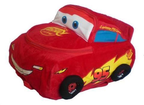 Morral Disney Cars Peluche Rayo Mcqueen Maleta Niños Escola