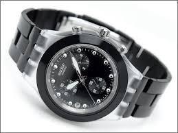 Reloj Swatch Irony Diaphane Cronógrafo Original Color Negro Perfecto Estado Usado SVCK4035G