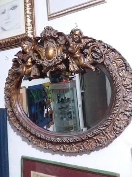 Espejo Antiguo en Madera