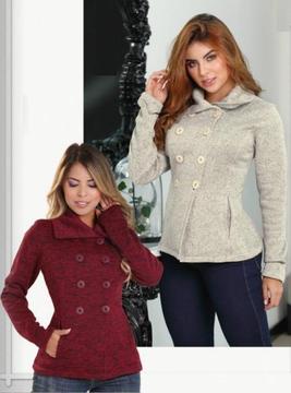 CHAQUETA BOTONES EN MELANGE, TALLA S, M, L, XL / ENVÍO GRATIS