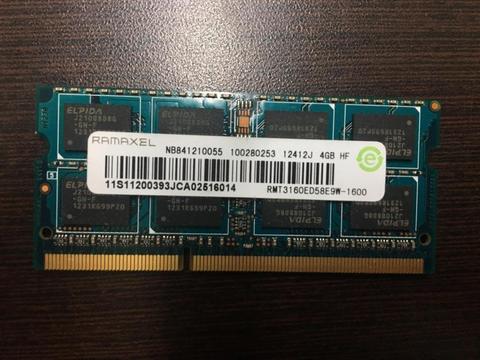 Memoria RAM 4Gb para portatil Lenovo