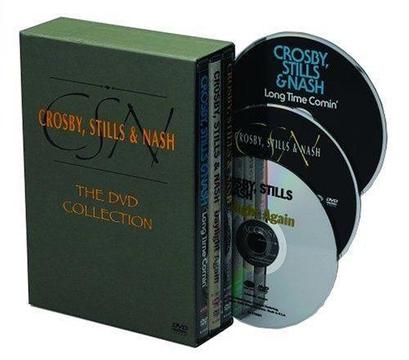 Crosby Stills & Nash Colección de 3 DVDs de Crosby, Stills & Nash Made in USA permuto por celular