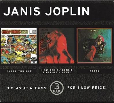 Janis Joplin 3 CDs en caja * Cheap Thrills * I Got Dem Ol' Kozmic Blues Again Mama! * Pearl Importados Made in USA