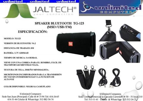 REPRODUCTOR BLUETOOTH TG-123 (MSD/USB/FM) **NUEVO**