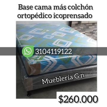 Base Mas Colchón Ortopédico Icoprensado