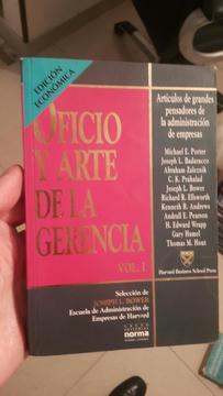 Oficio Y Arte de La Gerencia Vol 1