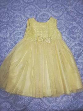 VESTIDO AMARILLO PARA NIÑA - TALLA 5