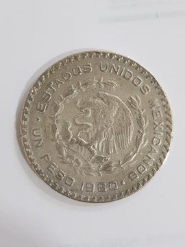 Moneda Un Peso Mexicano 1960