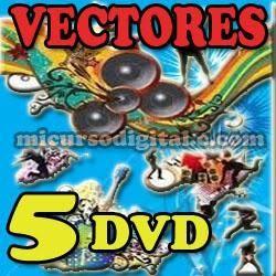 5 DVD DISEÑOS VECTORES A ESTAMPAR SERIGRAFÍA ROPA TATUAJES CLIPARTS SCREEN PLÁSTICO MADERA