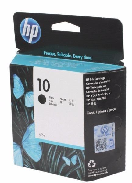 Cartucho de Tinta HP 10 NEGRO para Plotter HP Designjet 500, 800, 110plus, 70 y 100plus