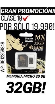 Memoria Micro Sd Clase 10 de 32gb
