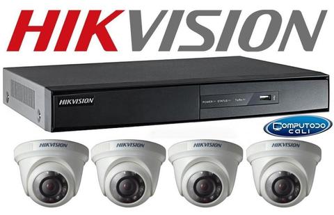 4 Camaras de vigilancia y dvr Hikvision