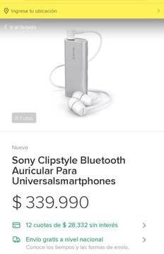 Auricular Sony Blutooth