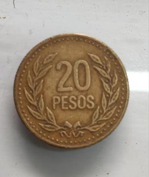 Moneda 20 Pesos Colombia