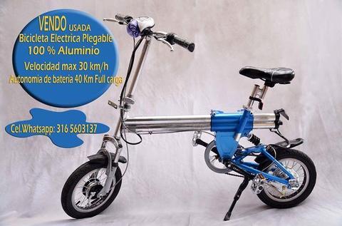 Bicicleta electrica plegable deslizable en aluminio