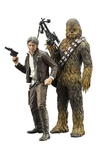Figura de Accion Star Wars The Force Awakens Han Solo Chewbacca 1/10 Scale ArtFX Statue by Kotobuk