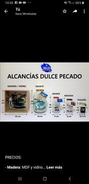 Alcancías en Vidrio Personalizadas