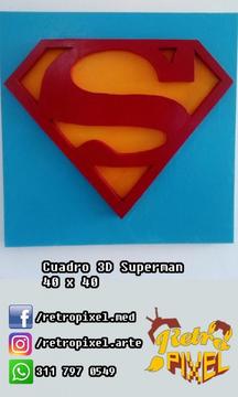 Cuadro 3d superman