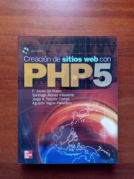 Libro Creación de Sitios Web Con PHP5 Mas CD, Editorial Mc Graw Hill, Sin Marcas Excelente Estado