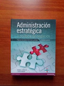 Libro Administración Estratégica y Políticas de Negocio Mas CD, Editorial Pearson, Sin Marcas Excelente Estado