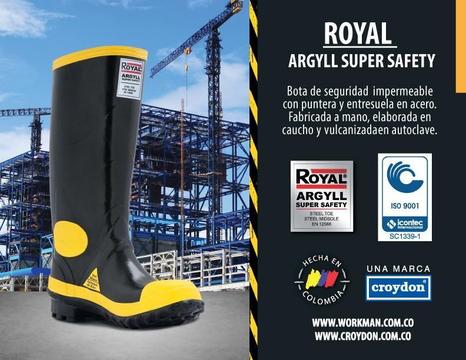 Bota Caucho Antiperforante Argyll Super Safety Con Puntera