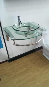 Mueble para Baño en Vidrio Incluye Grifo