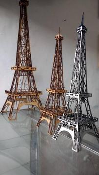 Torre Eiffel en madera MDF de 50 cm de alto