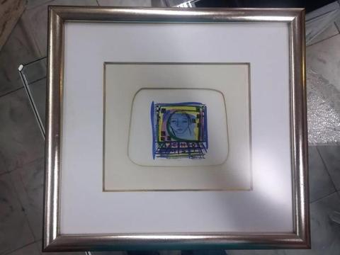 CUADRO SERIGRAFIA CON CERTIFICADO DE GLORIA ECHAVARRIA COMPUTER IMAGE