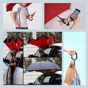 Sombrilla Reversible Invertida Paraguas Para Carro Manos Libres Uv