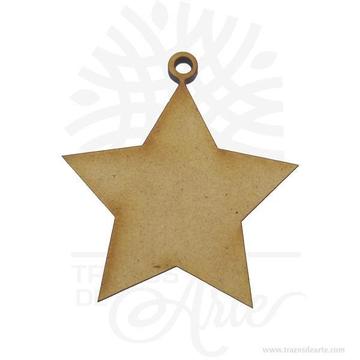 Aplique colgante Estrella de 7 x 7 cm en MDF Pack x 12 – Precio COP