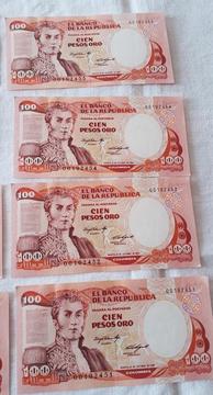 Billete de 100 Pesos Oro Colombiano
