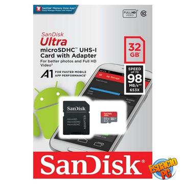 Memoria Sandisk Ultra Microsdhc Uhsi 32gb Velo 98mb/s