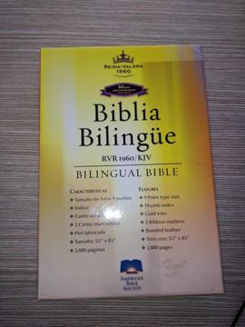 Biblia Bilingüe Rvr 1960 en Piel